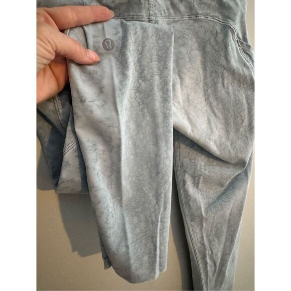 Lululemon Fast Free High Rise Performance Leggings Size 4 Nulux City Grit White - Picture 11 of 12